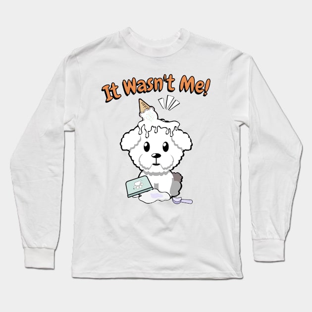 It wasnt me - furry dog Long Sleeve T-Shirt by Pet Station